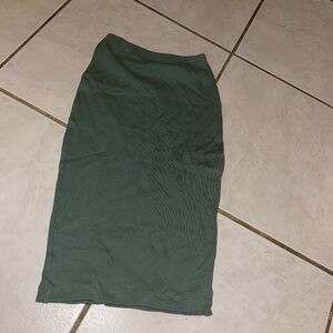 719. Olive Green Pencil Skirt Size S/M